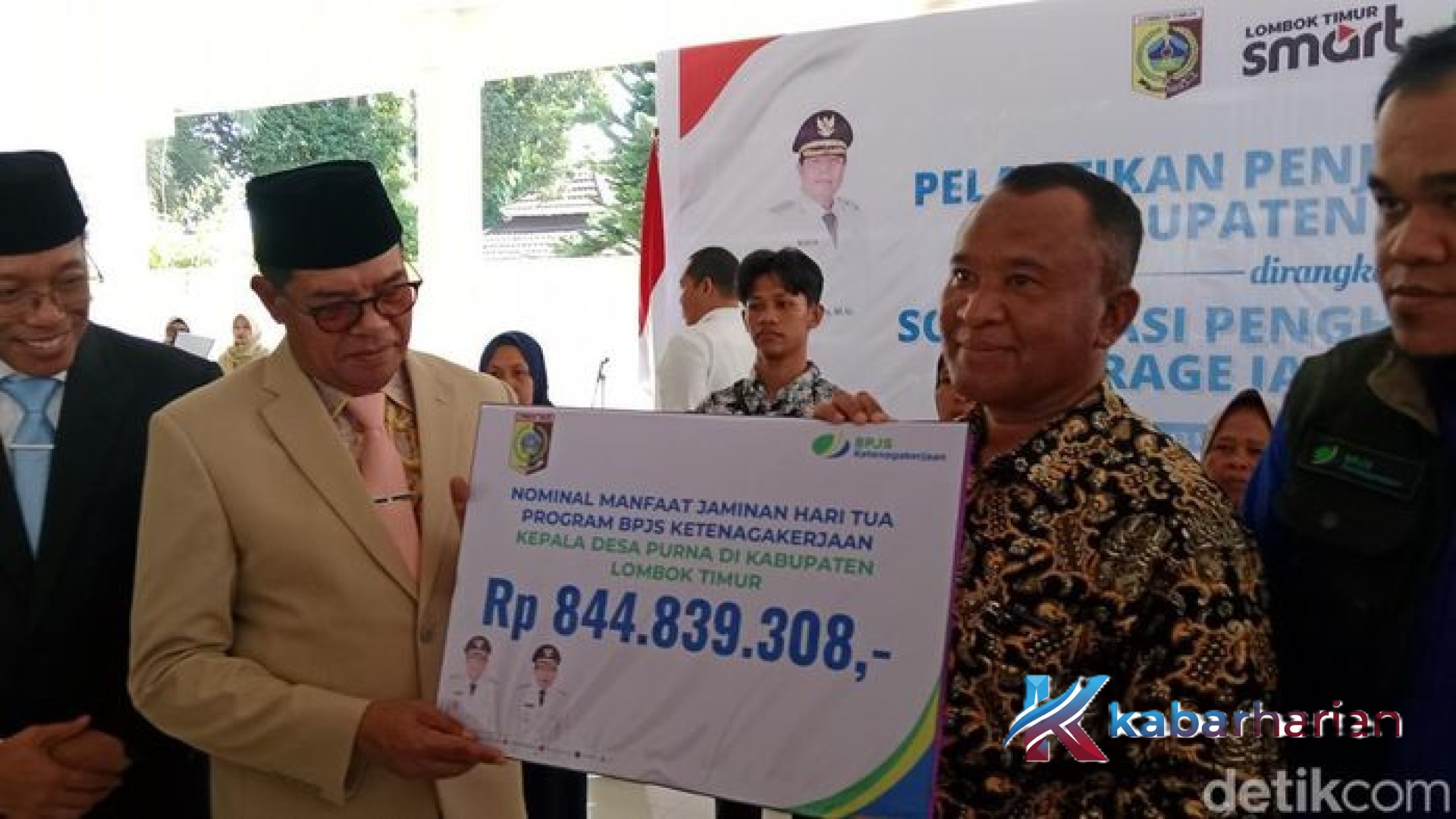 Kabar Gembira untuk Purna Tugas, 87 Mantan Kepala Desa di Lombok Timur Terima Kucuran Dana JHT Sebesar Rp 844 Juta